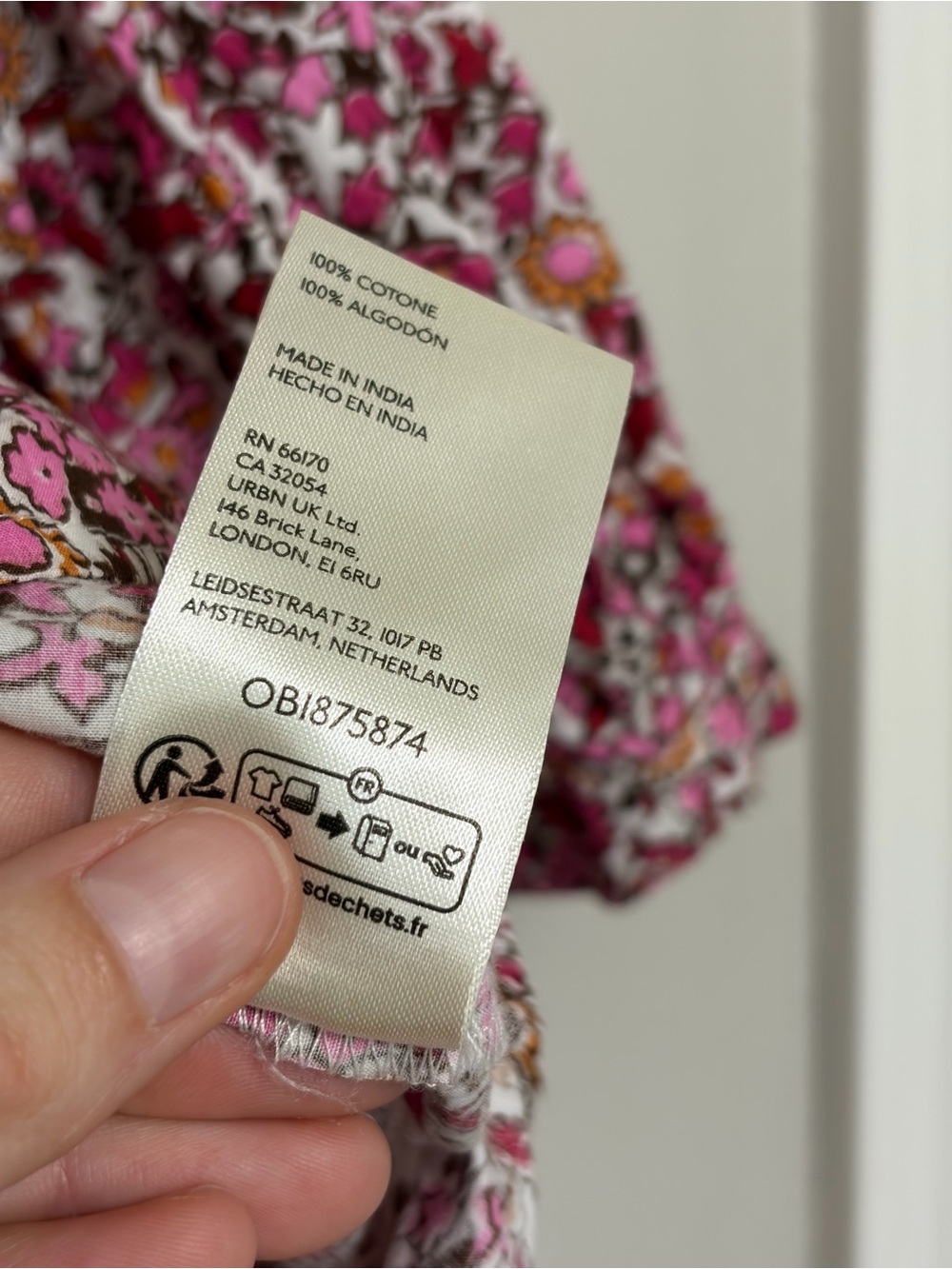 Anthropologie Maeve Leandra Shirred Yoke Blouse Pink Floral - Size M - Picture 7 of 7